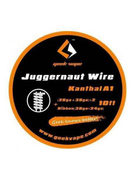 GEEKVAPE CLAPTON WIRES - Opciones : kanthal A1 juggernaut wire (28ga+38ga)x2+ribbon