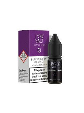 Blackcurrant Menthol - Pod Salt - Nicotina : 20 mg, Tamaño : 10 ml